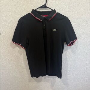 Lacoste Sport Black and Red Polo